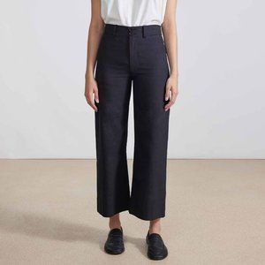 Apiece Apart Black Merida Pants - Cropped Wide Leg